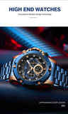Chrono Analog BlueRose SS Quartz Luxury - 9838