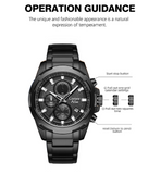 Luxury Waterproof Chrono Oversized Watch - 8888