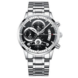 Keep n Touch Premium Moonphase Chronograph Series - For Men KnT-1025 Stainless Steel-Watch
