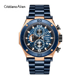 Oversized Luxury Waterproof Chrono Watch For Men - 9839