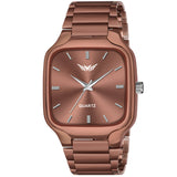 Premium Quality Square Stainless Steel Watch For Men - 8186