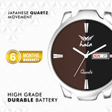 Stylish Premium Genuine Leather Day & Date Watch - 1049